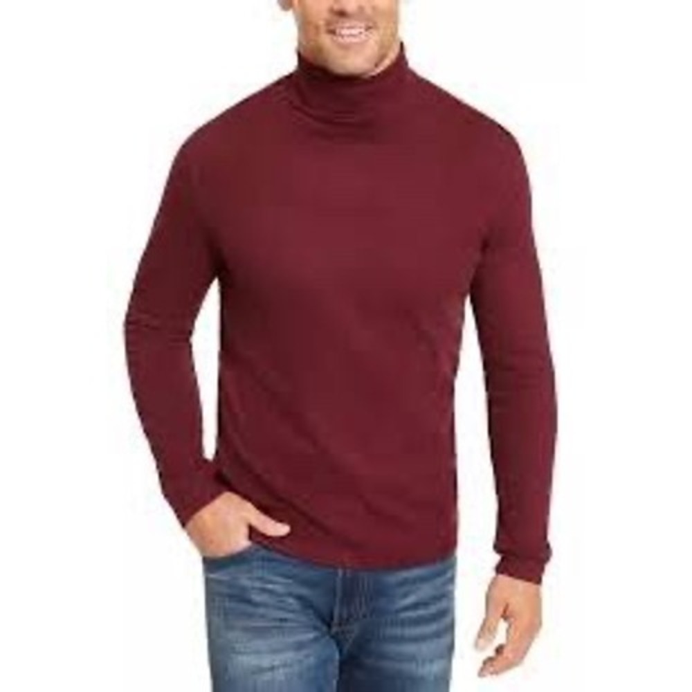 Club Room Men's Solid Long Sleeve Turtleneck Shirt